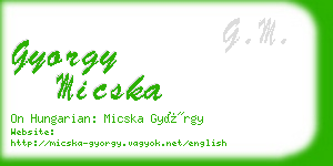 gyorgy micska business card